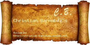 Christian Barnabás névjegykártya